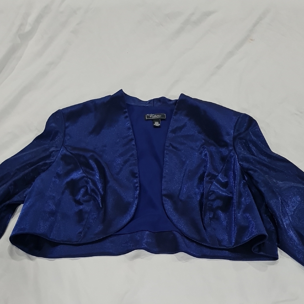 Dress Barn women's size 22W cover up 3/4 sleeve blue